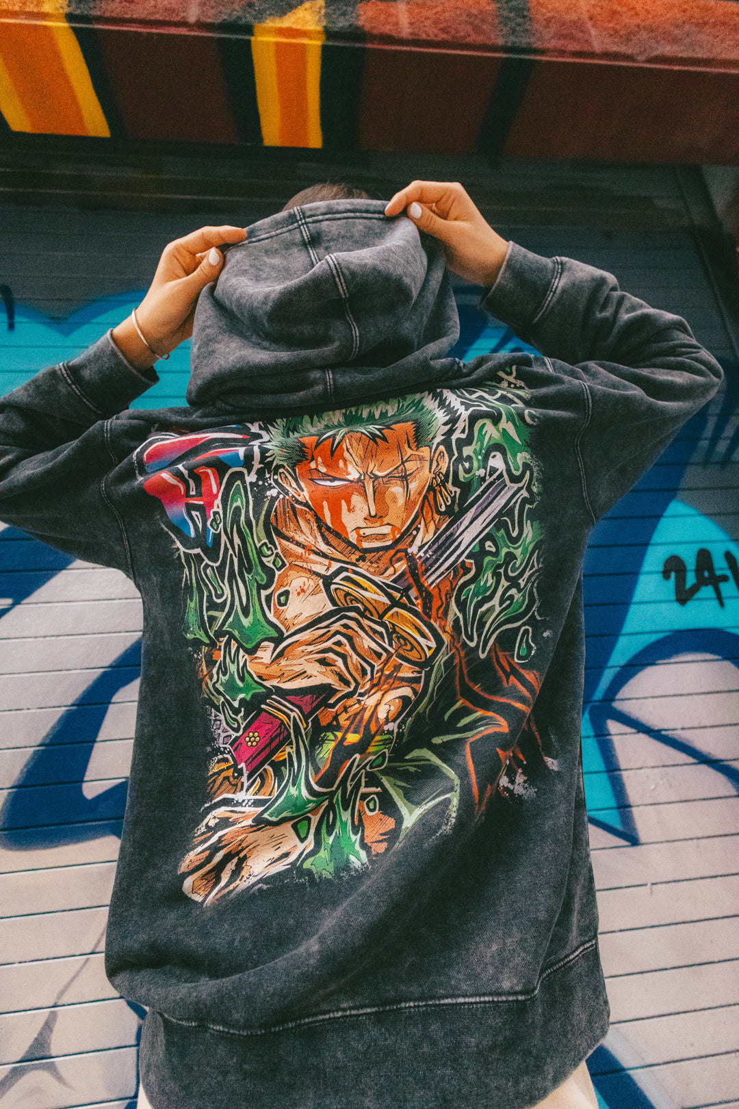 Swordsman's Creed Mineral Wash Hoodie - Black