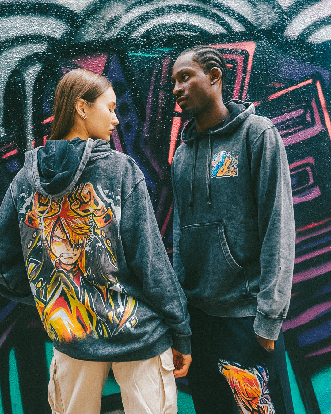 Diable Mineral Wash Hoodie - Black