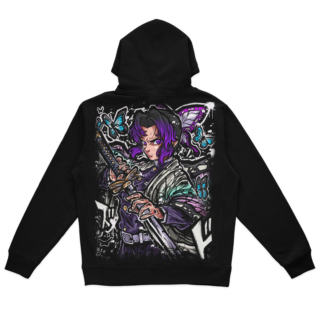 Blooming Venom Heavyweight Hoodie - Black
