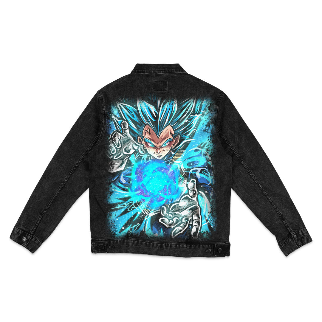 Galactic Ascension Denim Jacket - Black