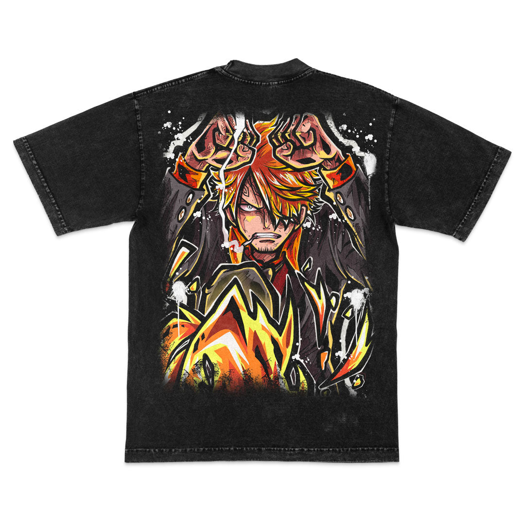 Diable Heavyweight Mineral Wash Tee - Mineral Black