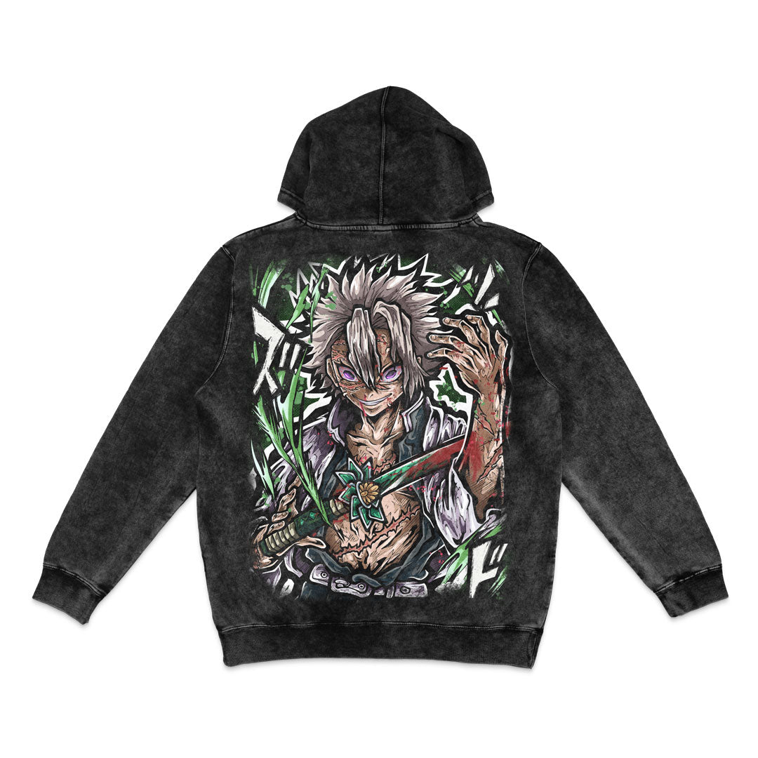 Gale-Force Mineral Wash Hoodie - Black