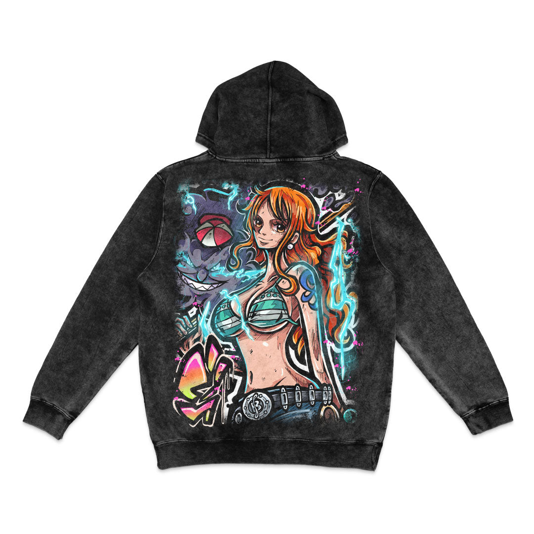 Charted Destiny Mineral Wash Hoodie - Black