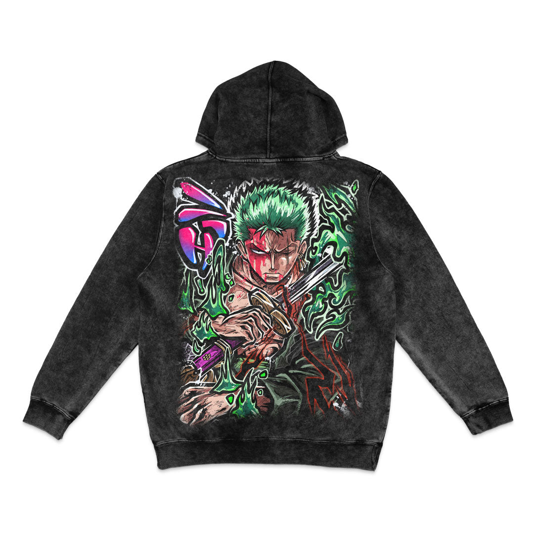 Swordsman's Creed Mineral Wash Hoodie - Black