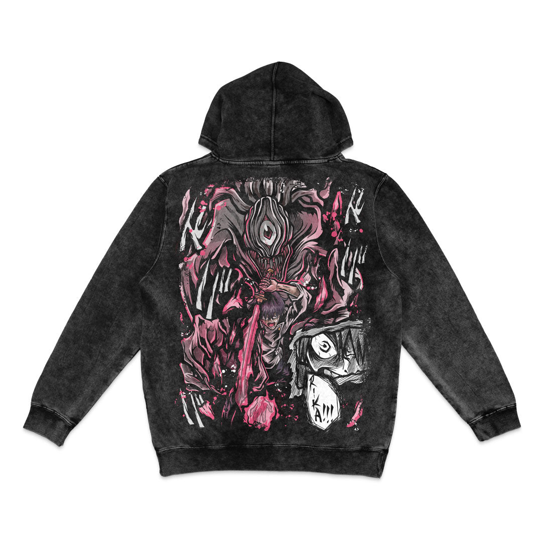 Cursed Love Mineral Wash Hoodie - Black