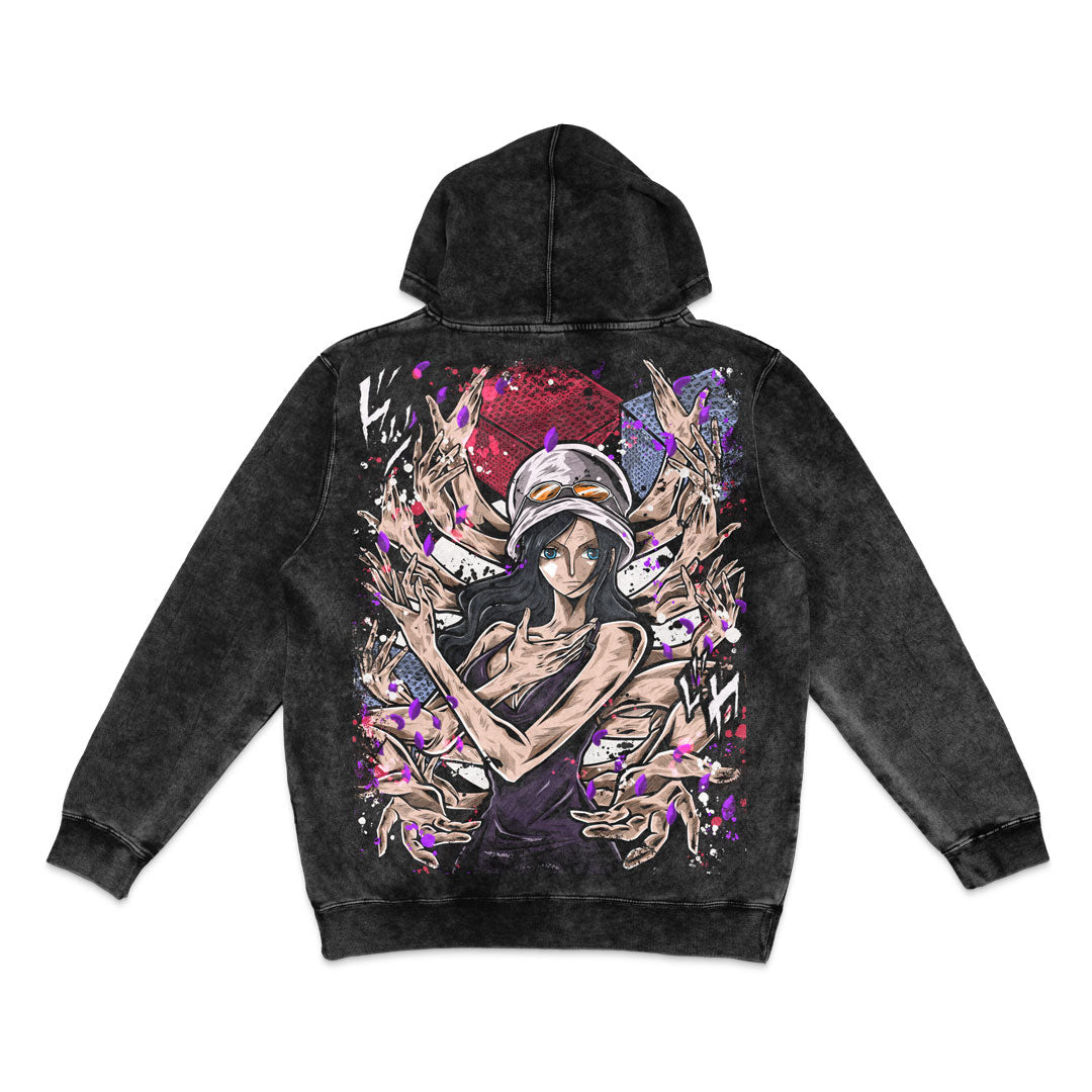 Devil Child Mineral Wash Hoodie - Black
