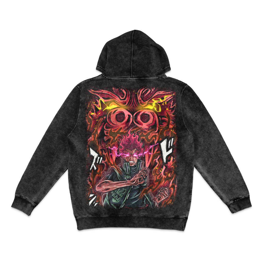 Blood Aura Mineral Wash Hoodie - Black