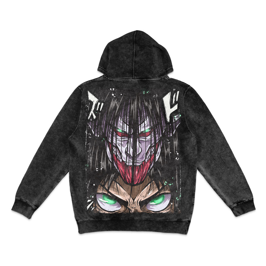 Final Roar Mineral Wash Hoodie - Black