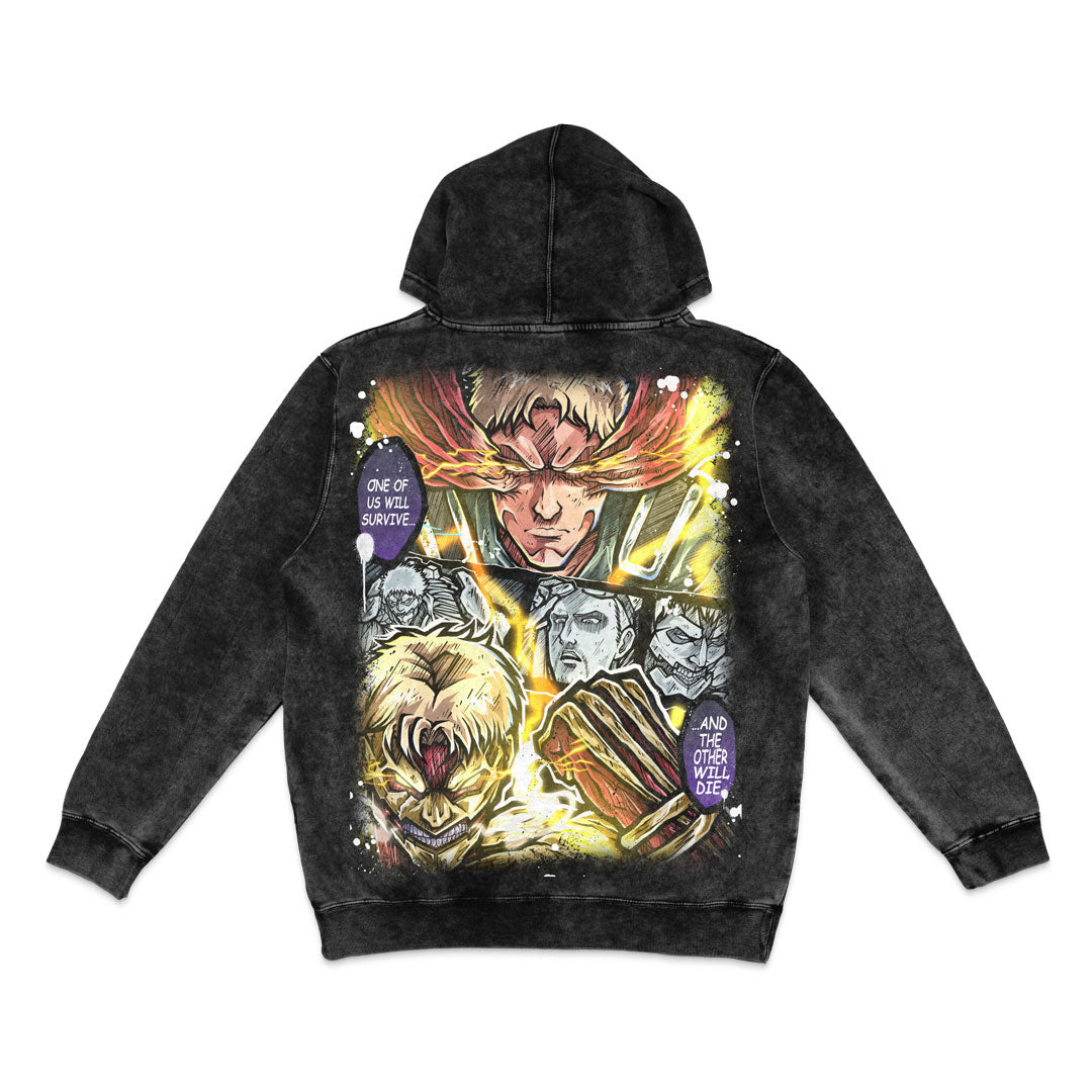 Iron Vow Mineral Wash Hoodie - Black