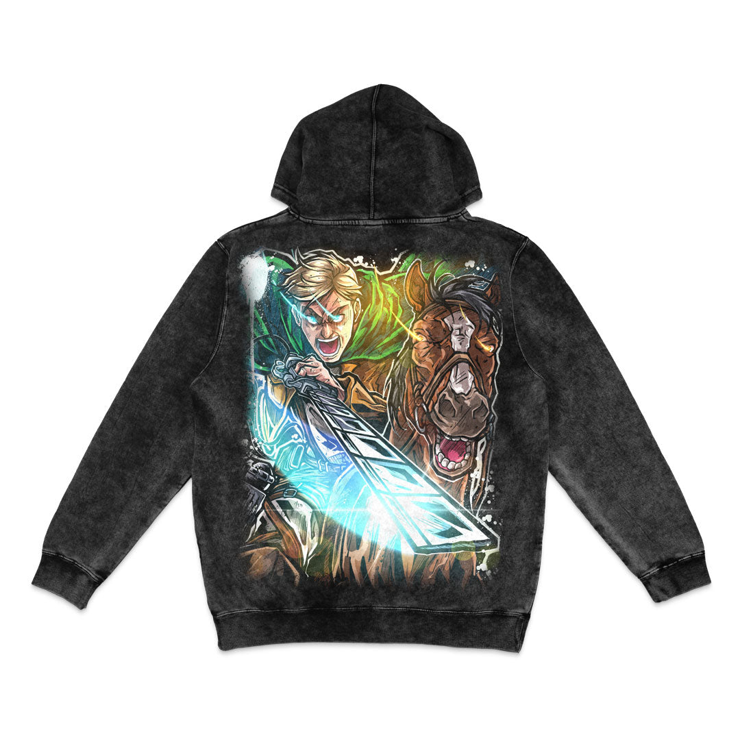 Last Charge Mineral Wash Hoodie - Black