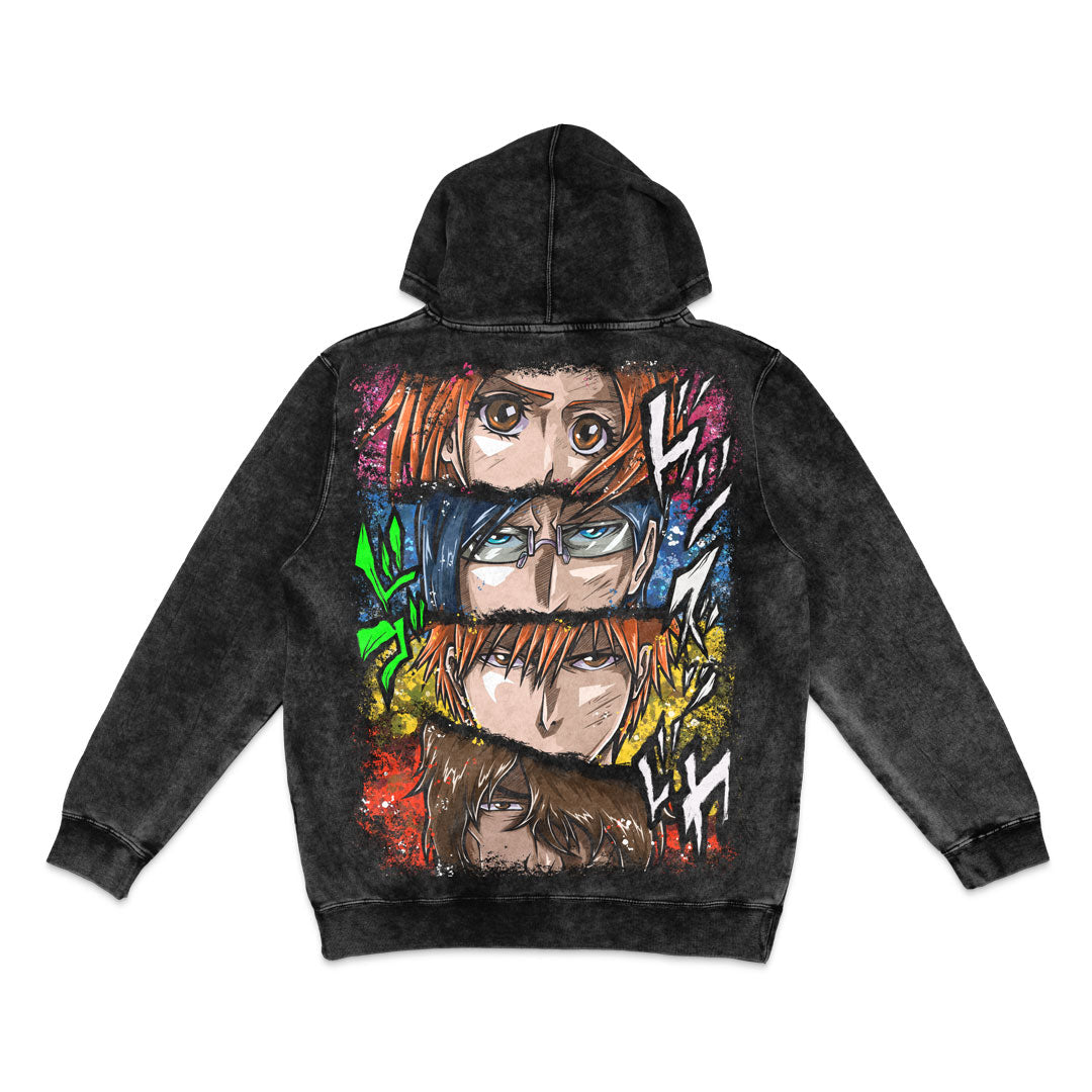 Team Ichigo Mineral Wash Hoodie - Black