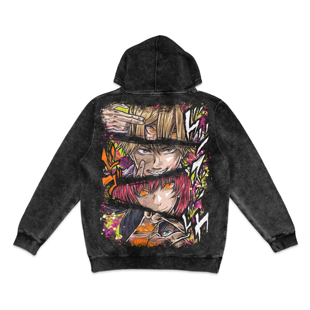 Public Safety Mineral Wash Hoodie - Black