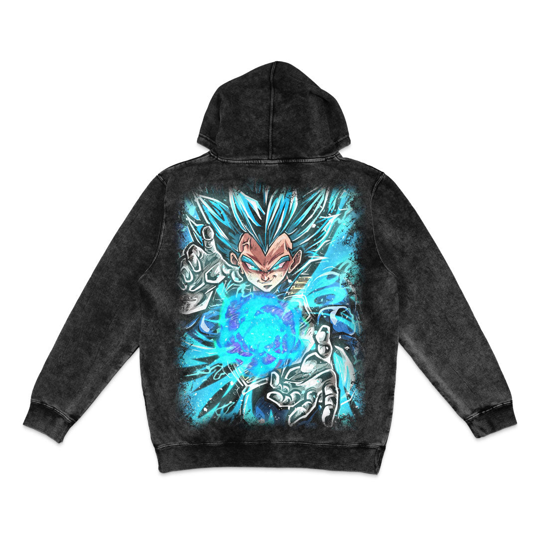 Galactic Ascension Mineral Wash Hoodie - Black