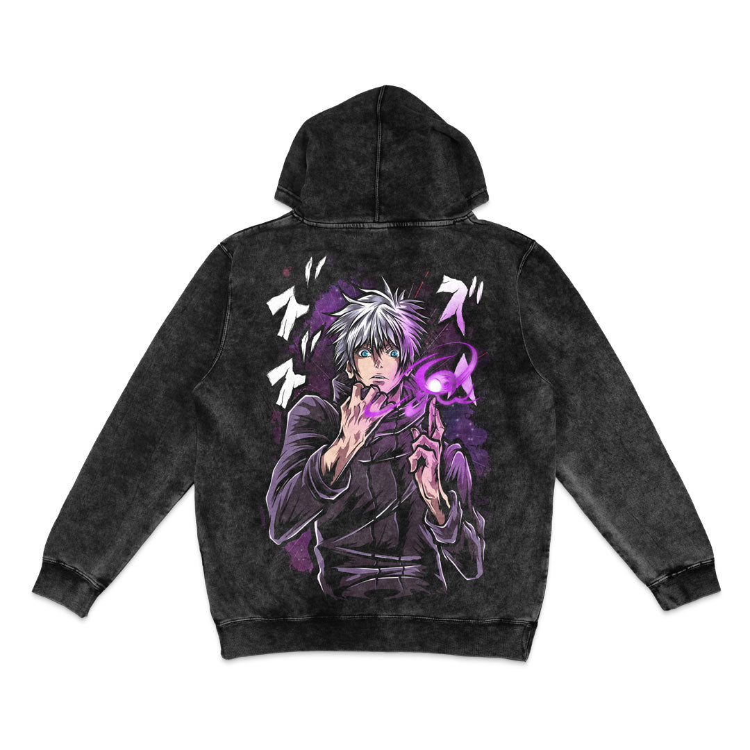 Unlimited Void Mineral Wash Hoodie - Black