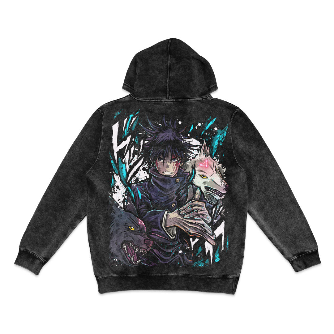 Divine Dogs Mineral Wash Hoodie - Black