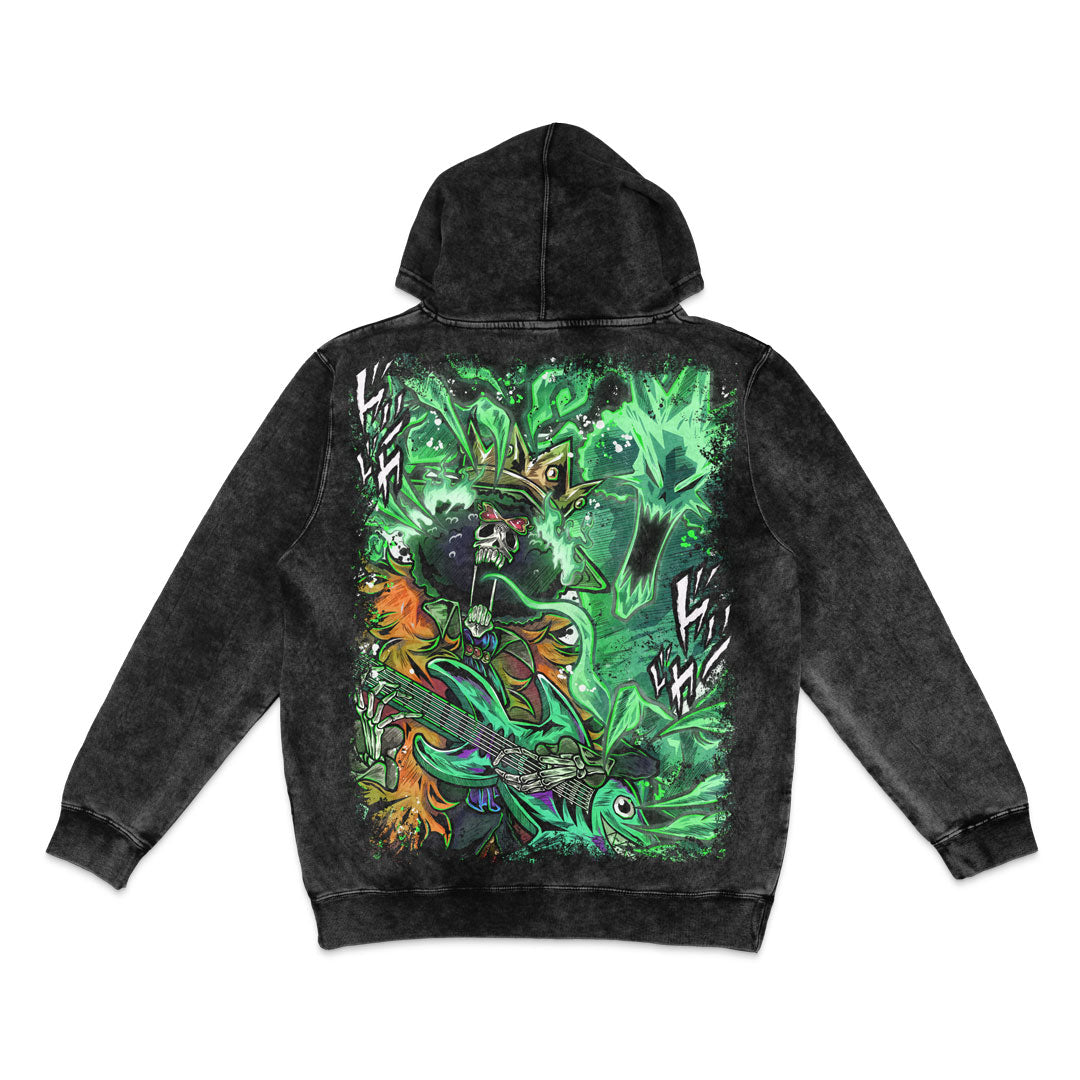 Soul King Mineral Wash Hoodie - Black