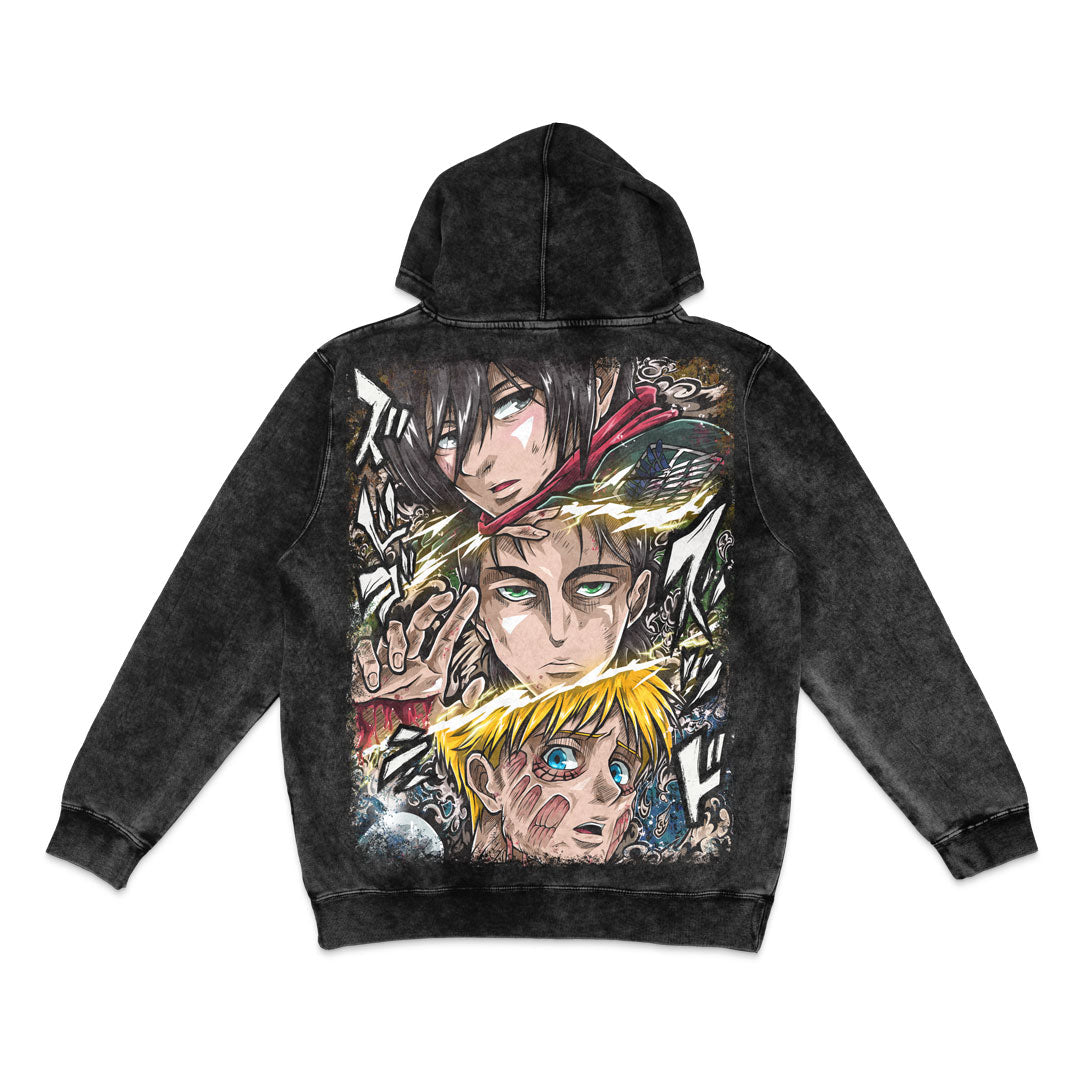 Freedom Fighters Mineral Wash Hoodie - Black