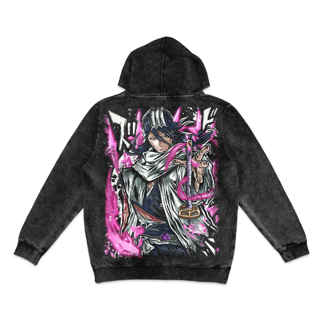 Senbonzakura Mineral Wash Hoodie - Black