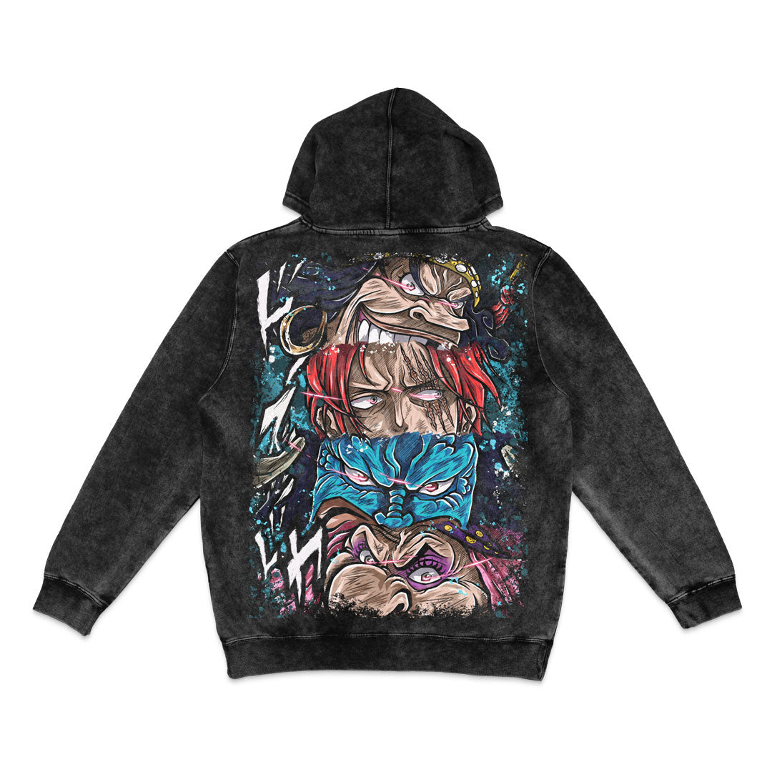 Emperors of The Sea Mineral Wash Hoodie - Black