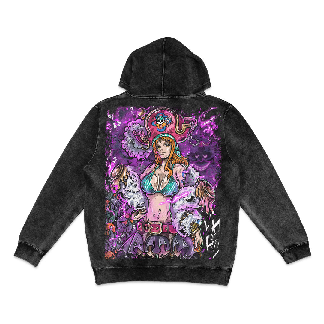 Cat Burglar Mineral Wash Hoodie - Black