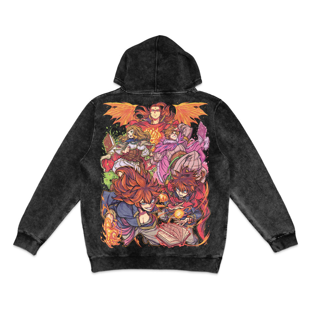 Vermillion Family Mineral Wash Hoodie - Black