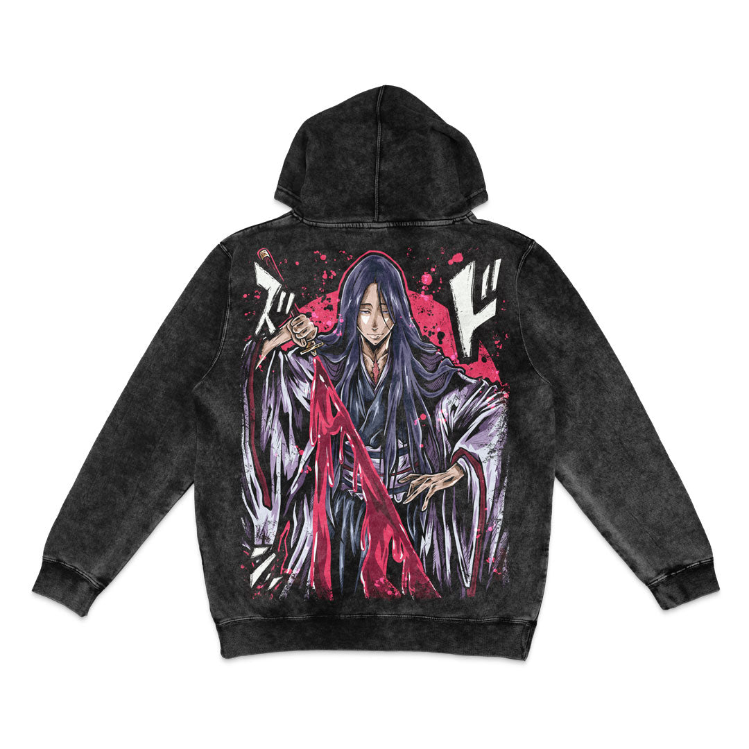 Death Sword Mineral Wash Hoodie - Black