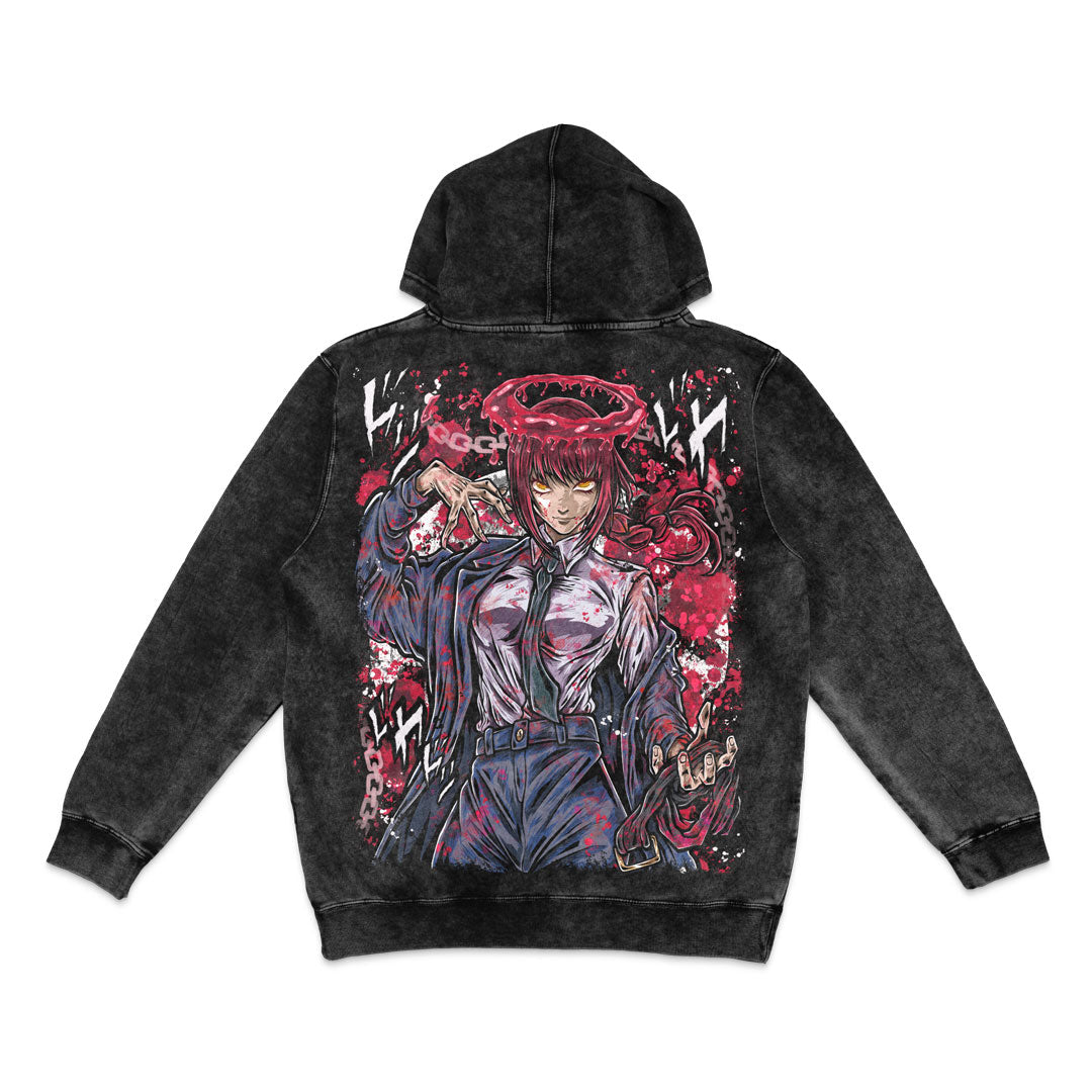 Domination Mineral Wash Hoodie - Black