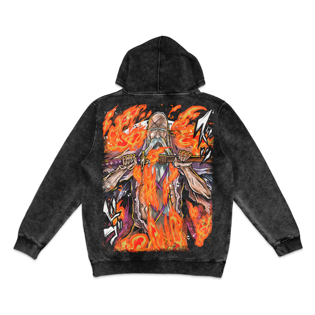 Oldest Captain Mineral Wash Hoodie - Black