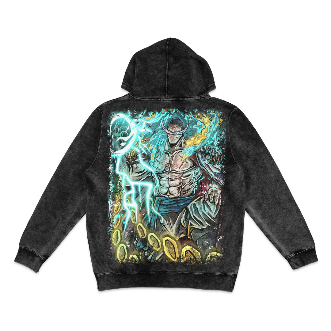 Whitebeard Mineral Wash Hoodie - Black
