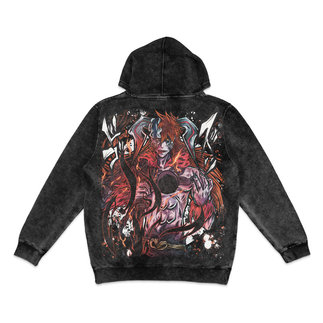 Raging Beast Mineral Wash Hoodie - Black