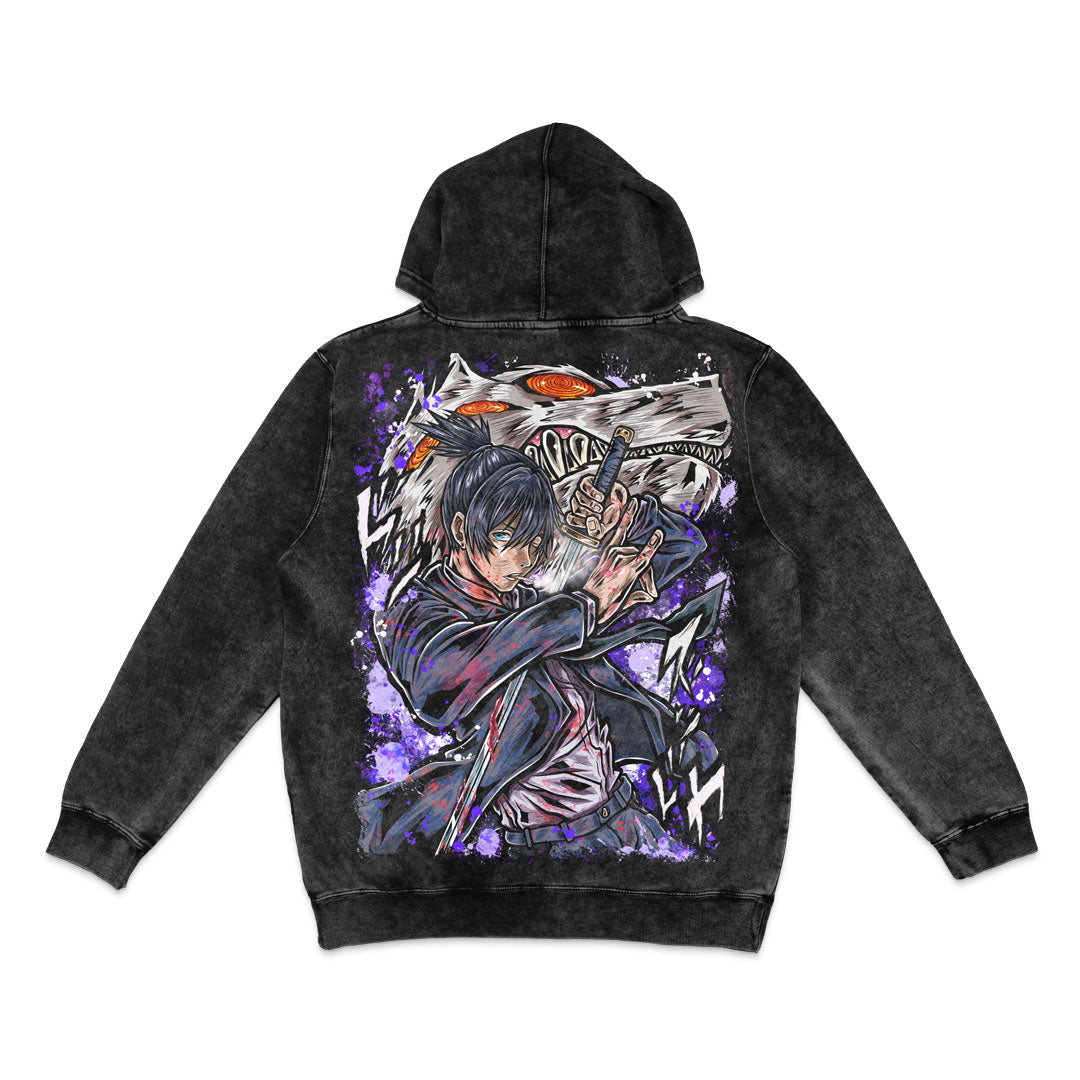 Kon Mineral Wash Hoodie - Black