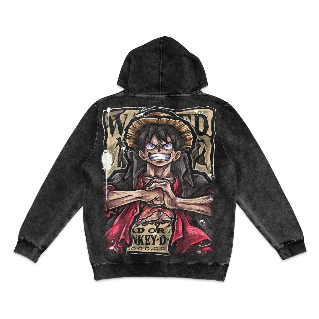 Uncrowned King Mineral Wash Hoodie - Black