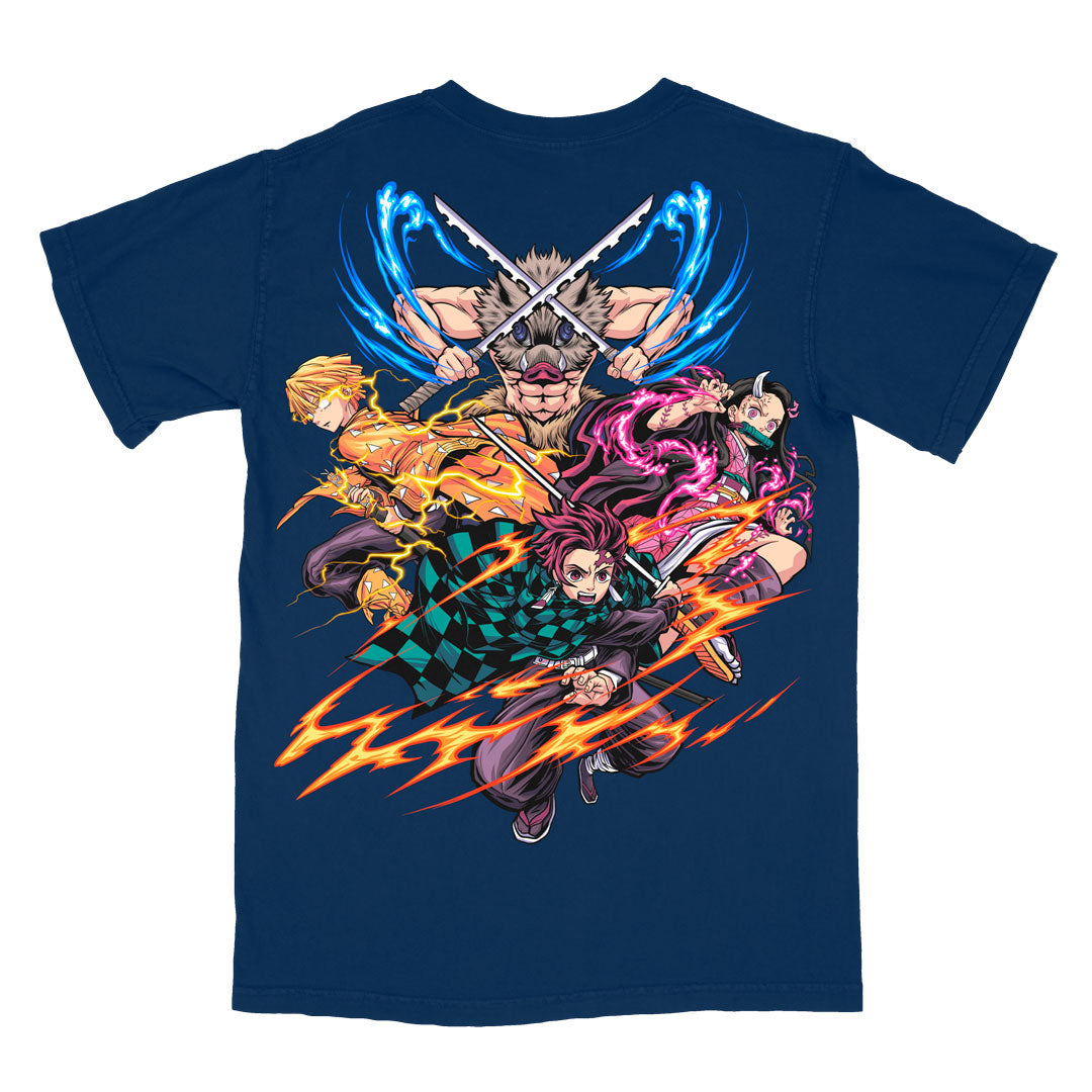 Slayers Gang Heavyweight Tee - Navy