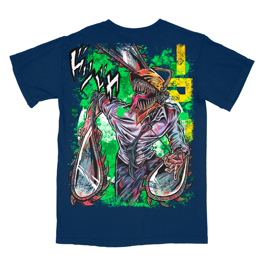 Chainsaw Man Heavyweight Tee - Navy