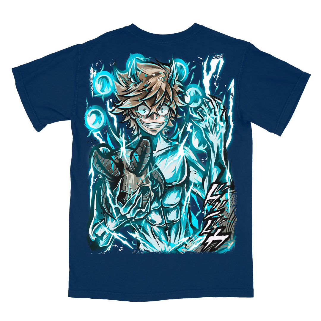 Lightning Battle Fiend Heavyweight Tee - Navy