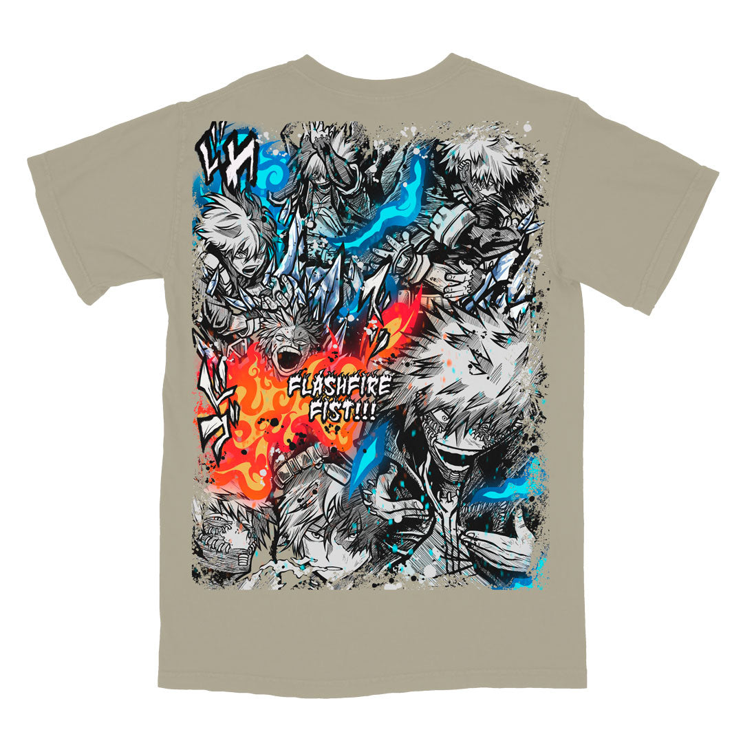 Fight Fire With Fire Heavyweight Tee - Sandstone