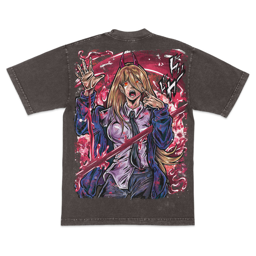 Blood Fiend Heavyweight Mineral Wash Tee - Cocoa