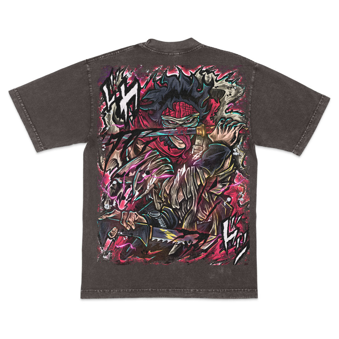 Bloodcurdle Heavyweight Mineral Wash Tee - Cocoa
