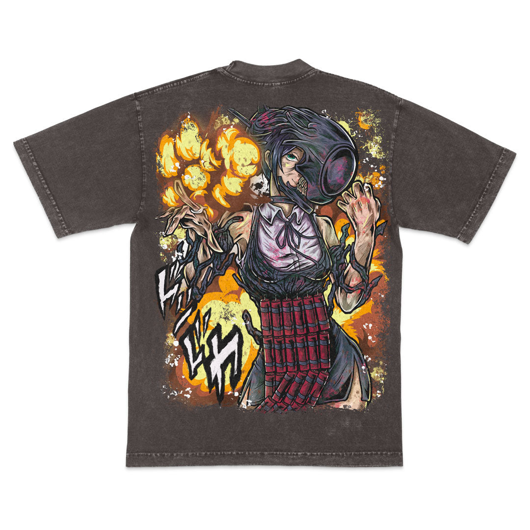 Bomb Girl Heavyweight Mineral Wash Tee - Cocoa