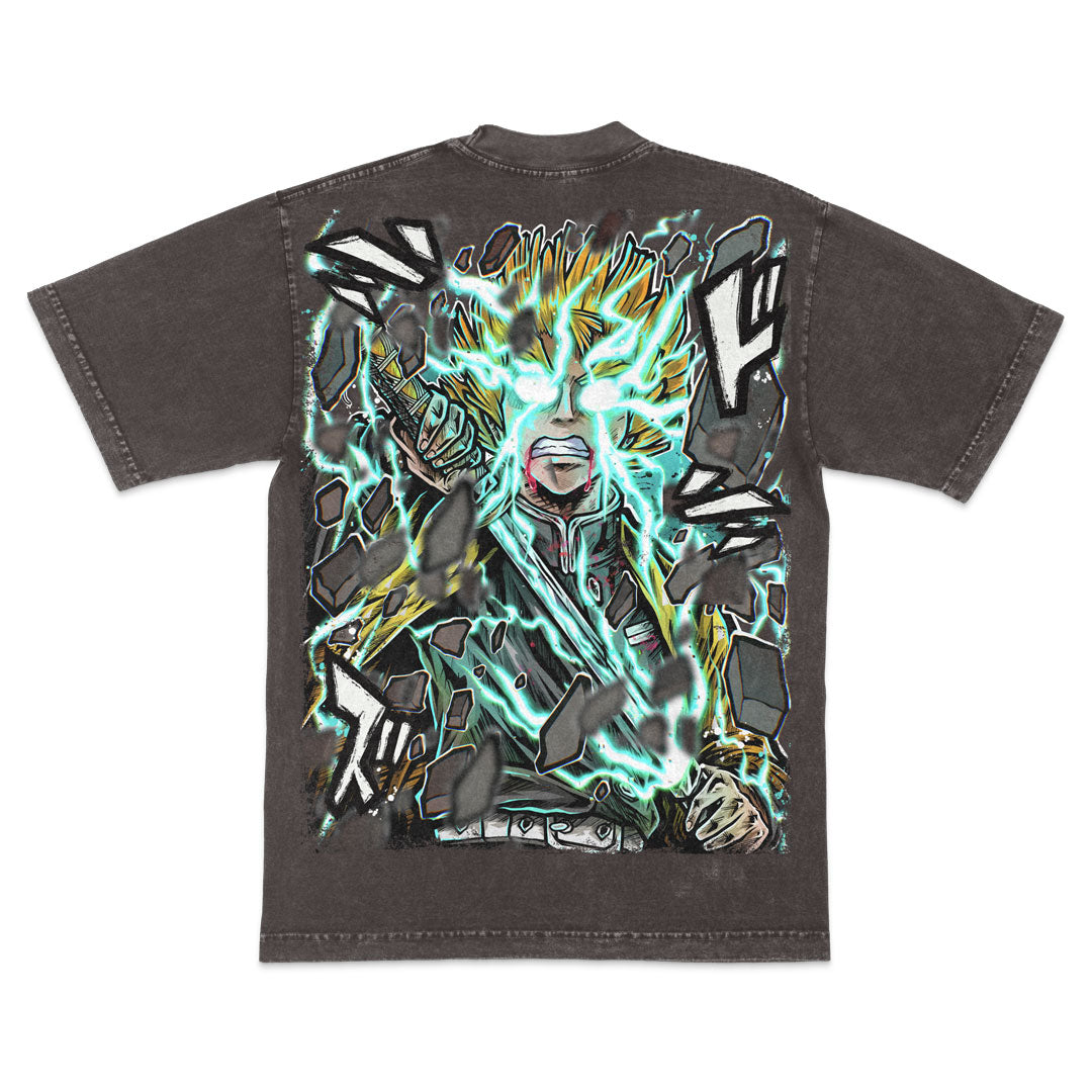 Electric Heart Heavyweight Mineral Wash Tee - Cocoa