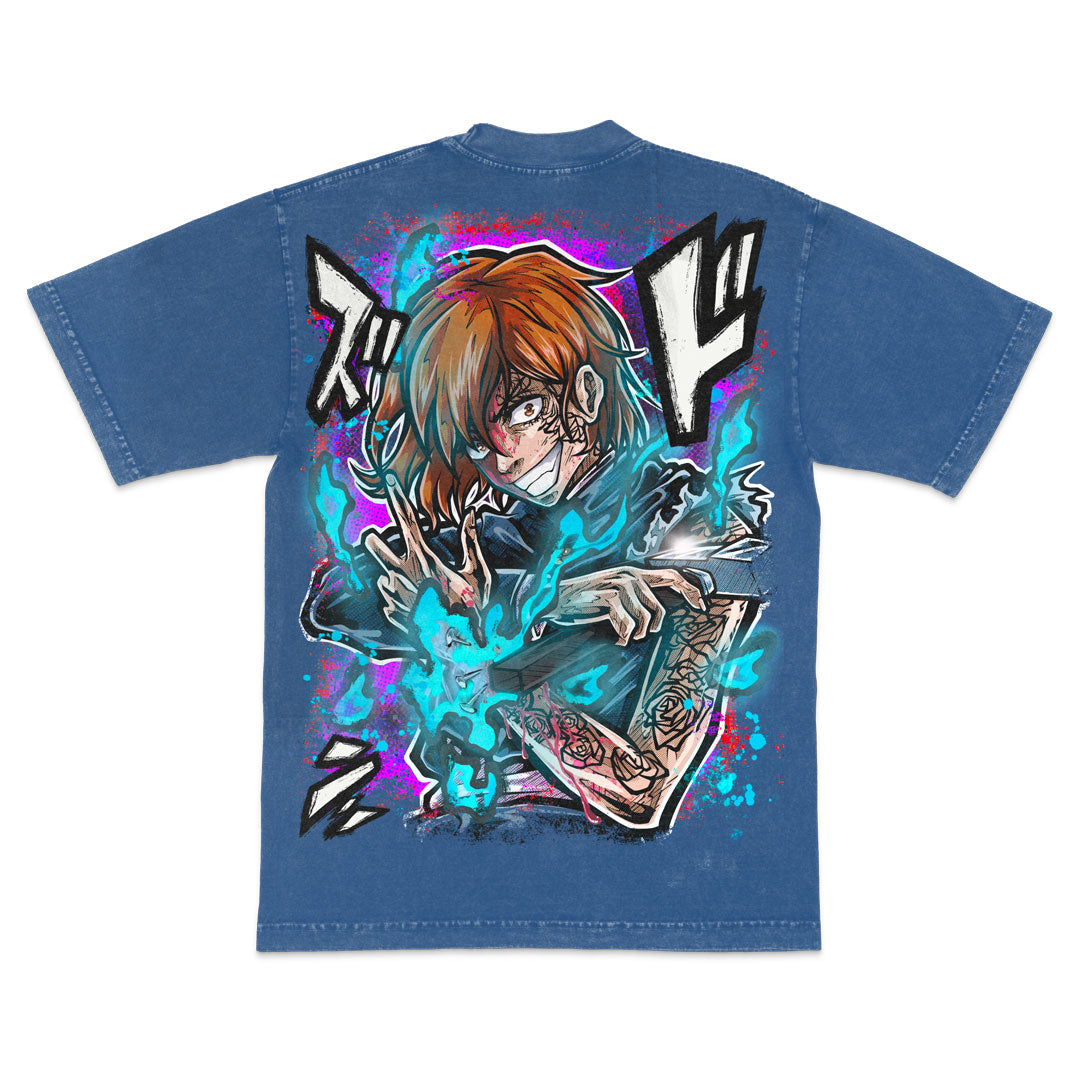 Voodoo Maiden Heavyweight Mineral Wash Tee - Indigo