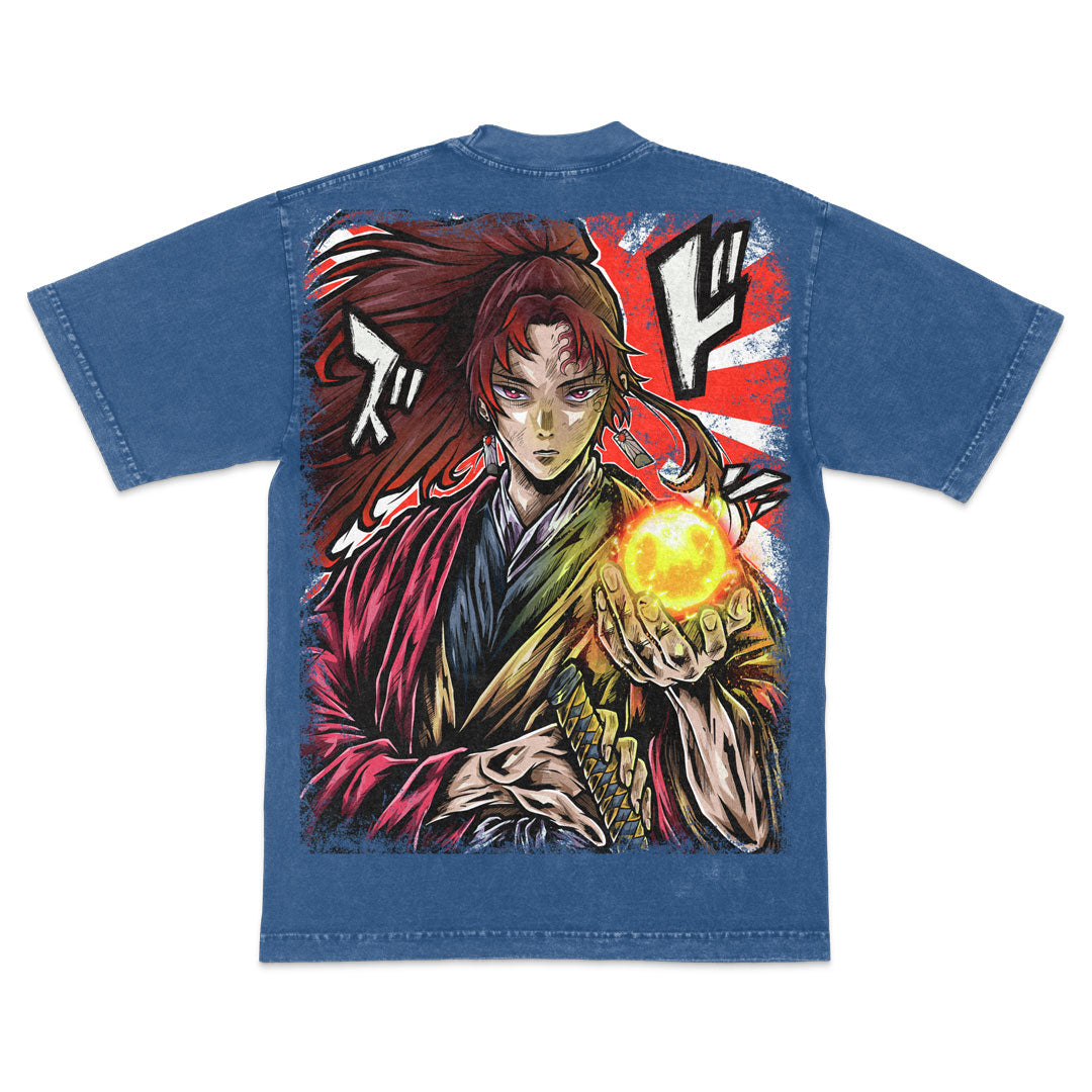 Sun God Heavyweight Mineral Wash Tee - Indigo