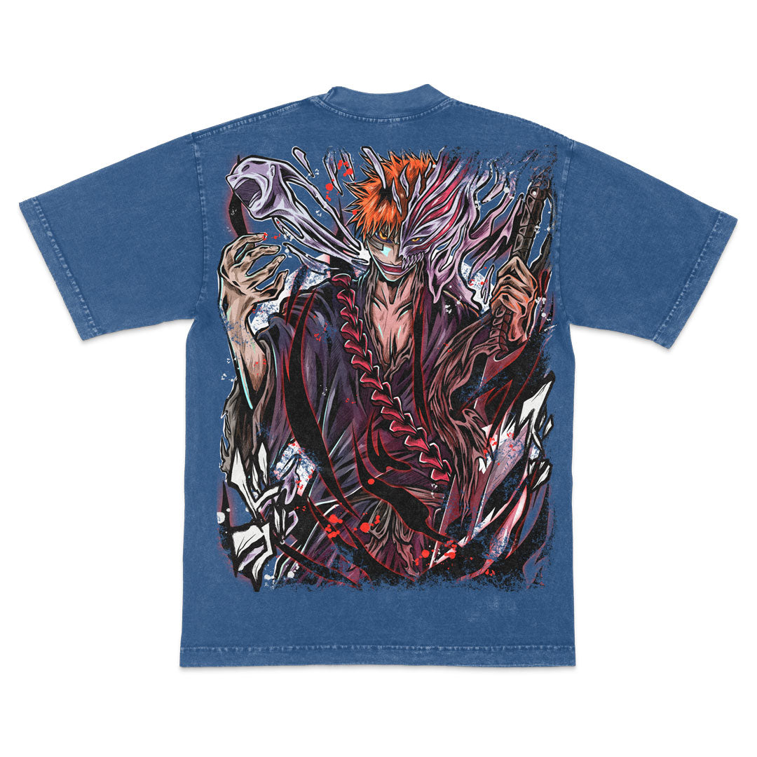 Hollow Ichigo Heavyweight Mineral Wash Tee - Indigo