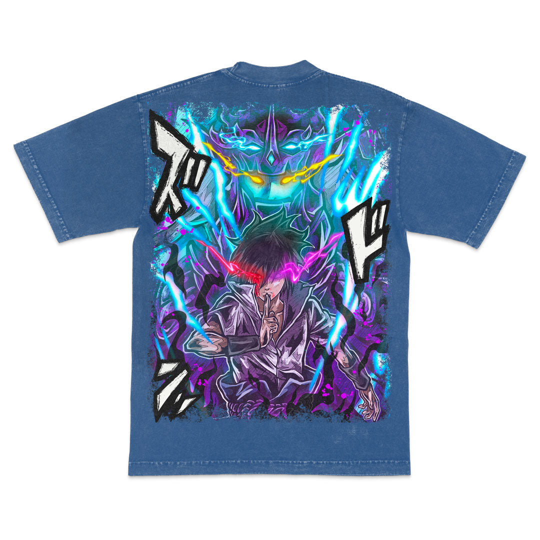 Uchiha Prodigy Heavyweight Mineral Wash Tee - Indigo