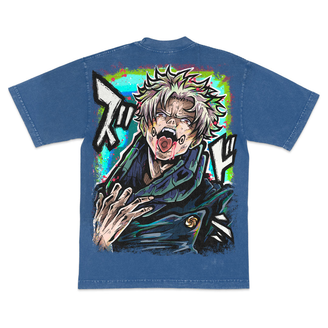 Cursed Speech Heavyweight Mineral Wash Tee - Indigo