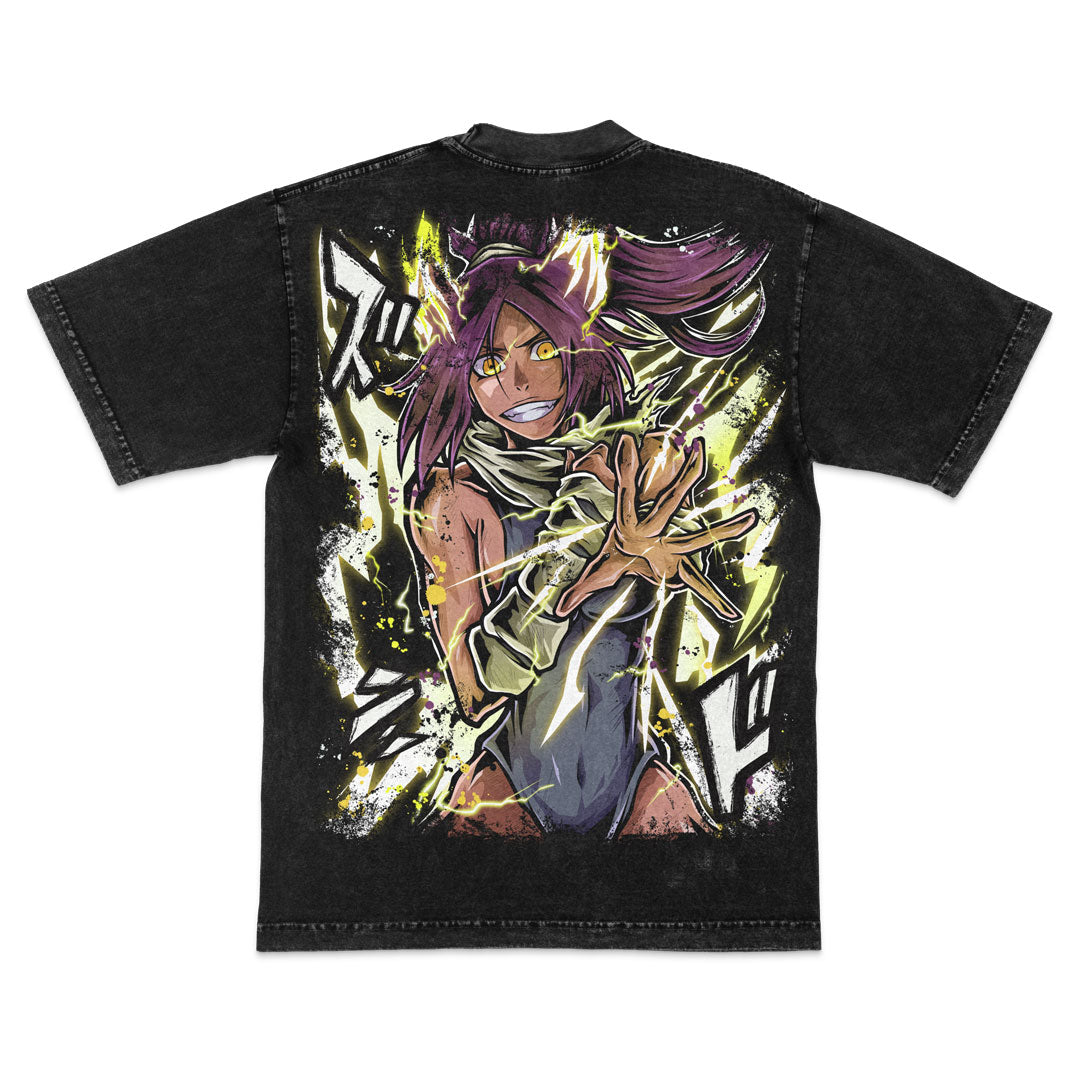 Flash Goddess Heavyweight Mineral Wash Tee - Black