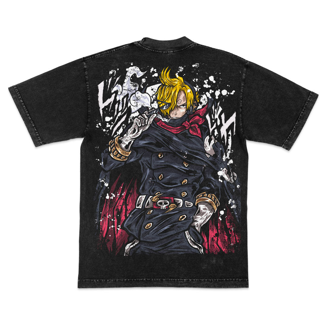 Stealth Black Heavyweight Mineral Wash Tee - Black
