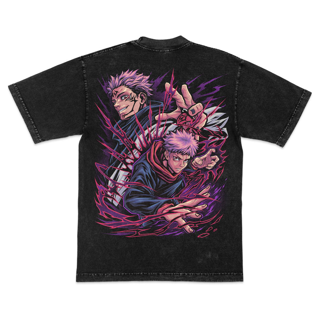 Cursed Energy Heavyweight Mineral Wash Tee - Black