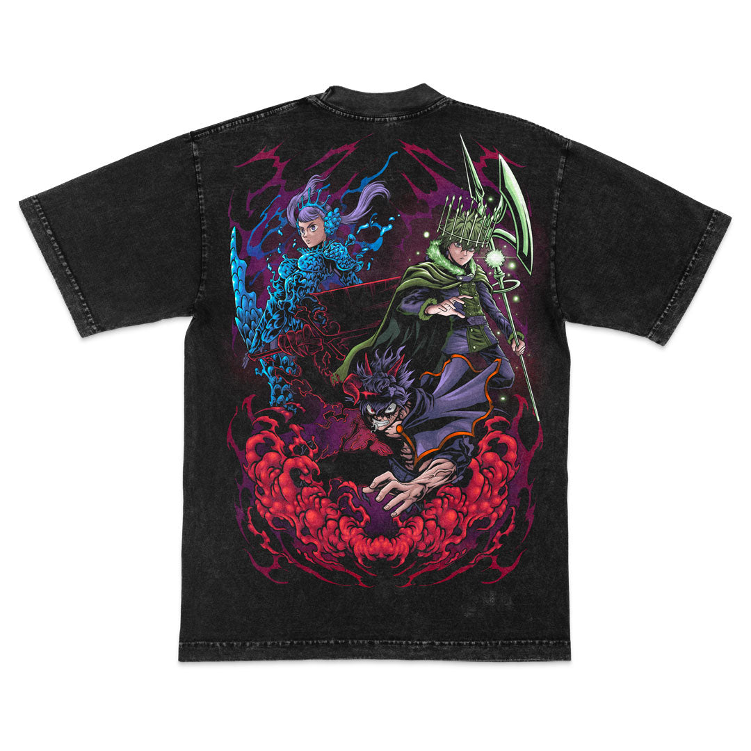 Triple Threat Heavyweight Mineral Wash Tee - Black