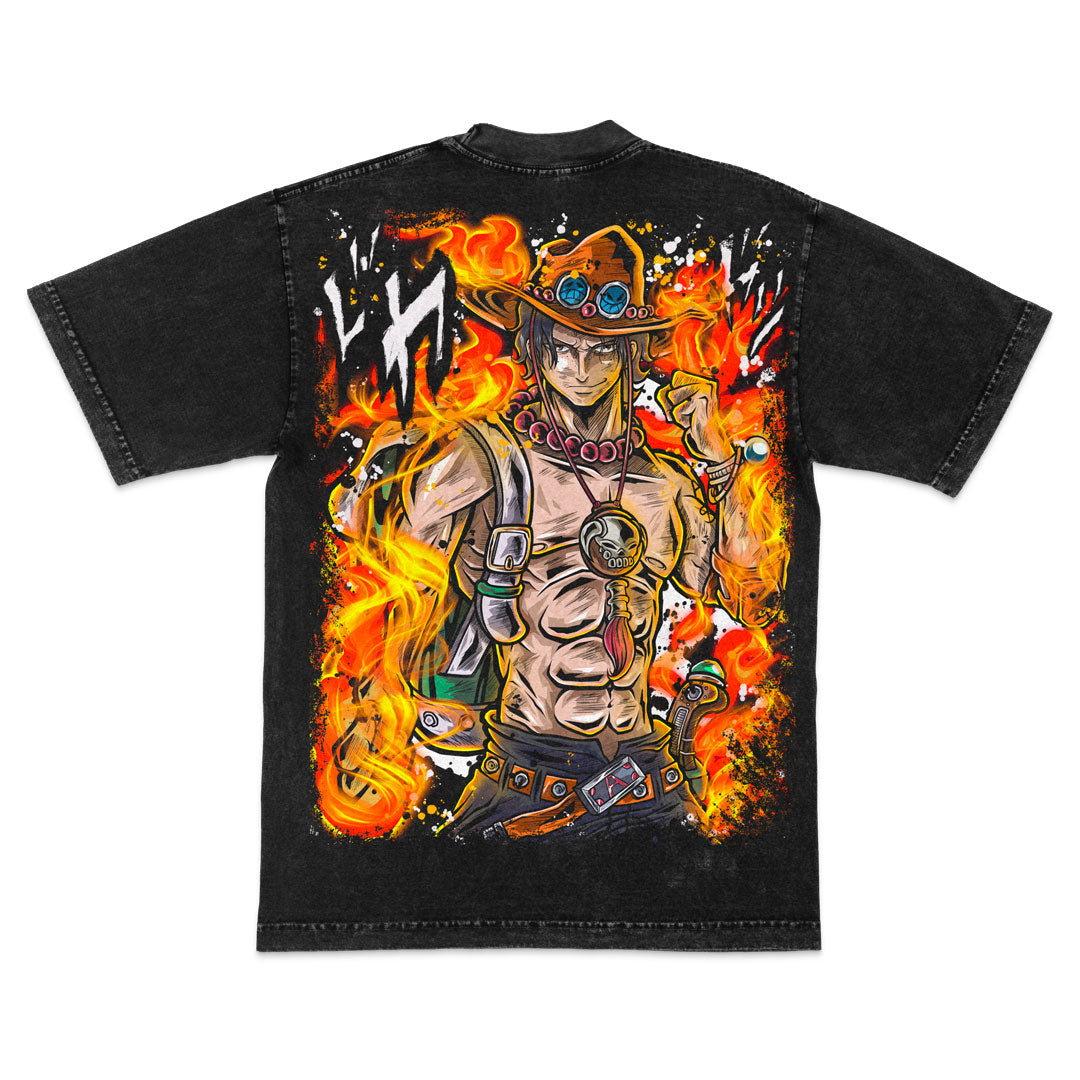 Fire Fist Heavyweight Mineral Wash Tee - Black